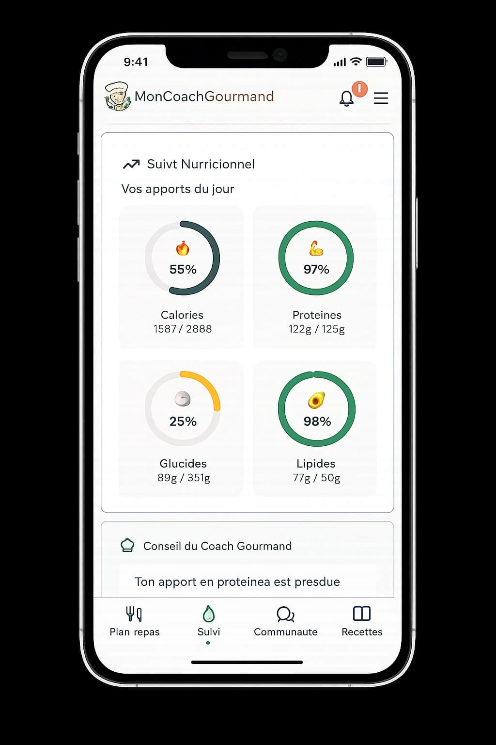 Suivi nutritionnel intelligent
