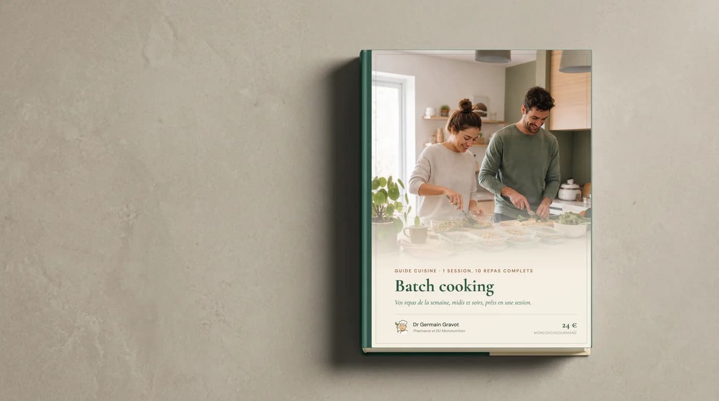 Couverture du guide Batch cooking de MonCoachGourmand