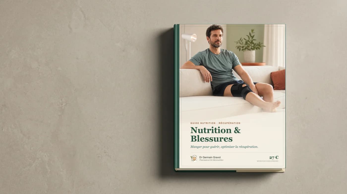 Couverture du guide Nutrition & Blessures de MonCoachGourmand