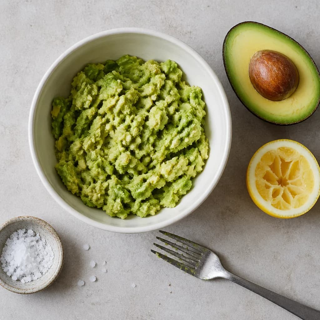 Étape 1 : Préparer l'avocat — Avocado toast crémeux à l'œuf poché
