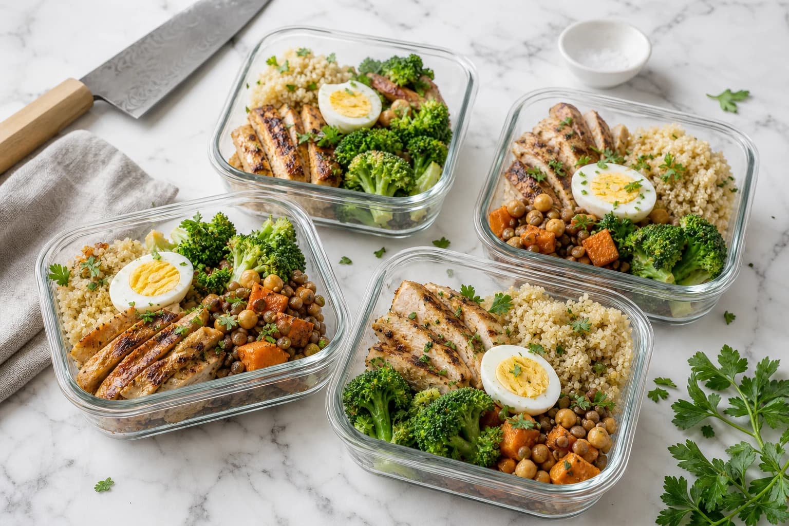 Batch cooking protéiné minceur : 4 bases solides