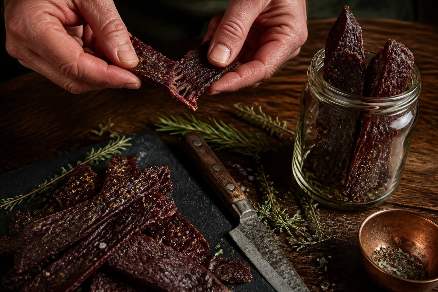 Etape 4 : Contrôler et conserver — Beef jerky barbecue fumé maison
