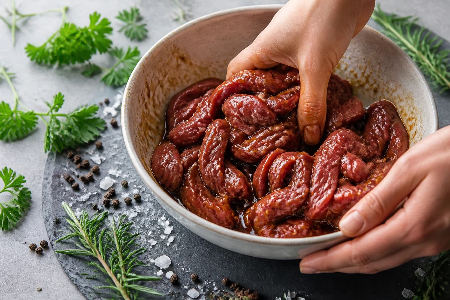 Etape 2 : Préparer la marinade cajun — Beef jerky cajun épicé maison