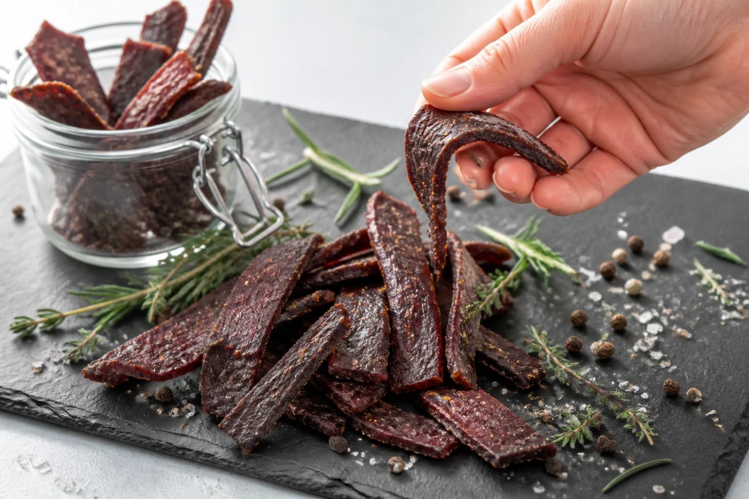 Etape 4 : Sécher au four et conditionner — Beef jerky cajun épicé maison