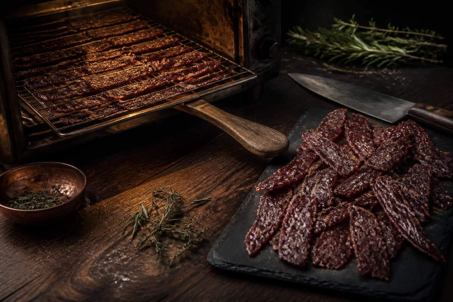 Etape 3 : Égoutter et disposer sur les grilles — Beef jerky keto sans sucre