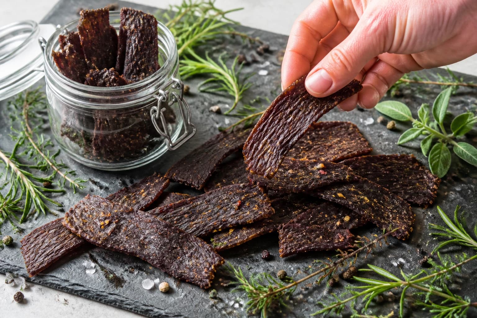 Etape 4 : Contrôler la texture et conditionner — Beef jerky soja gingembre maison