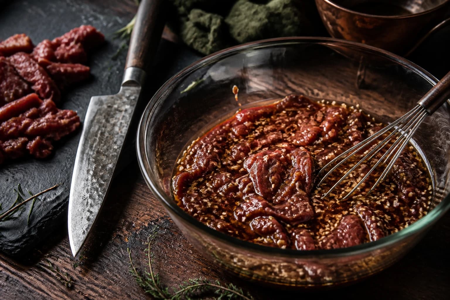 Etape 2 : Préparer la marinade teriyaki — Beef jerky teriyaki maison