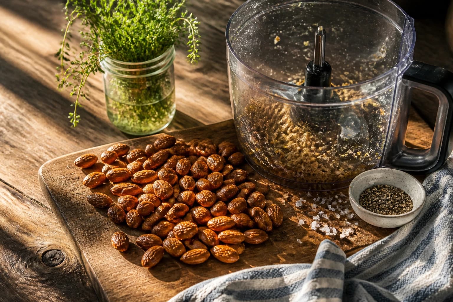 Etape 2 : Laisser refroidir et préparer le robot culinaire — Beurre d'amande maison ultra crémeux