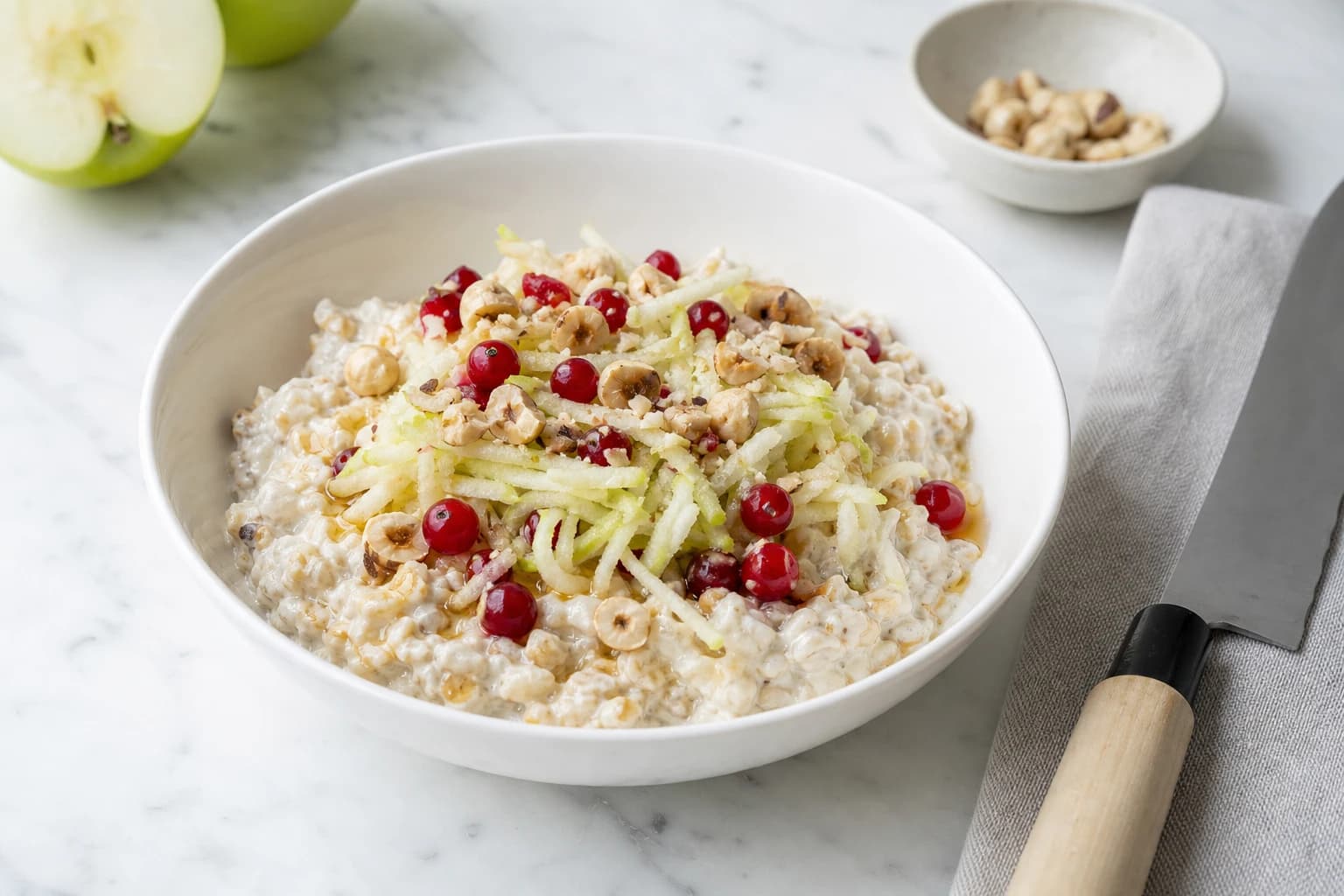 Bircher muesli pomme : la recette suisse originale