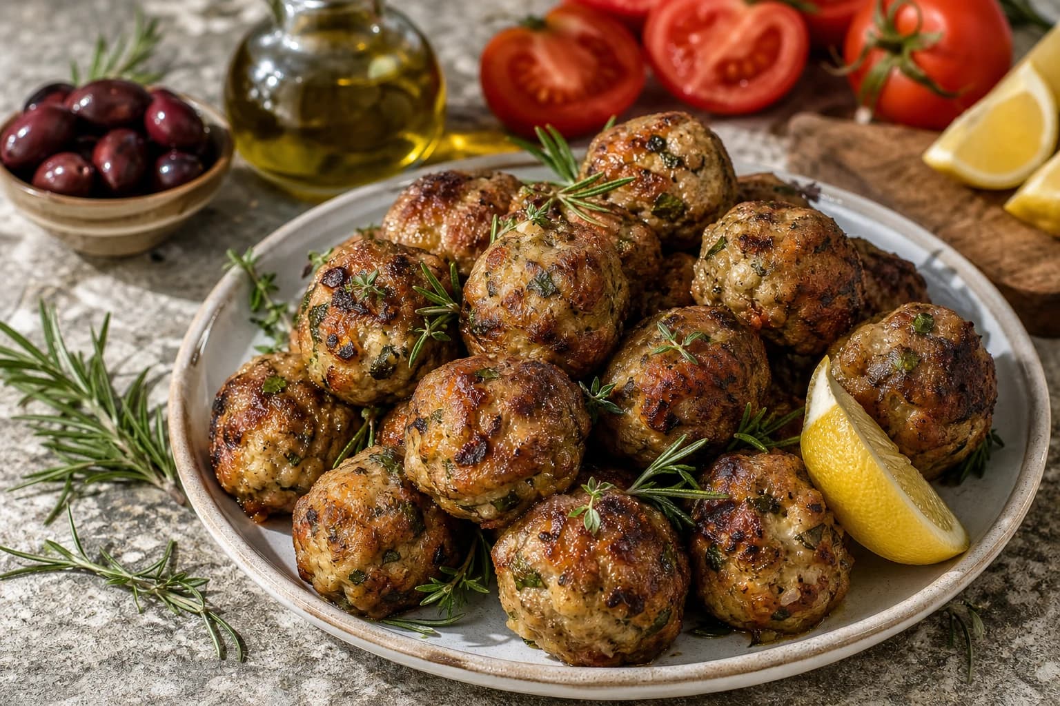 Boulettes grecques keftedes dorées