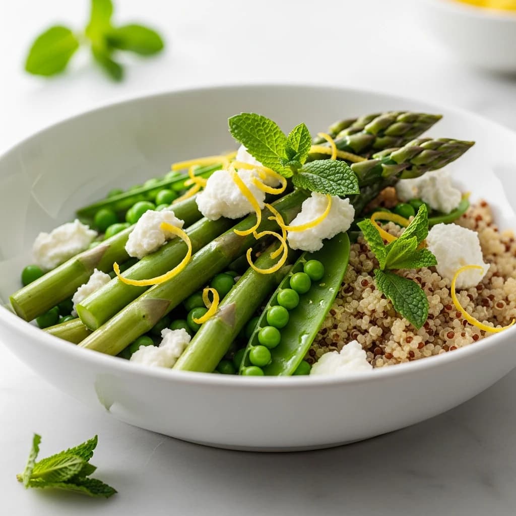 Bowl printanier asperges & petits pois