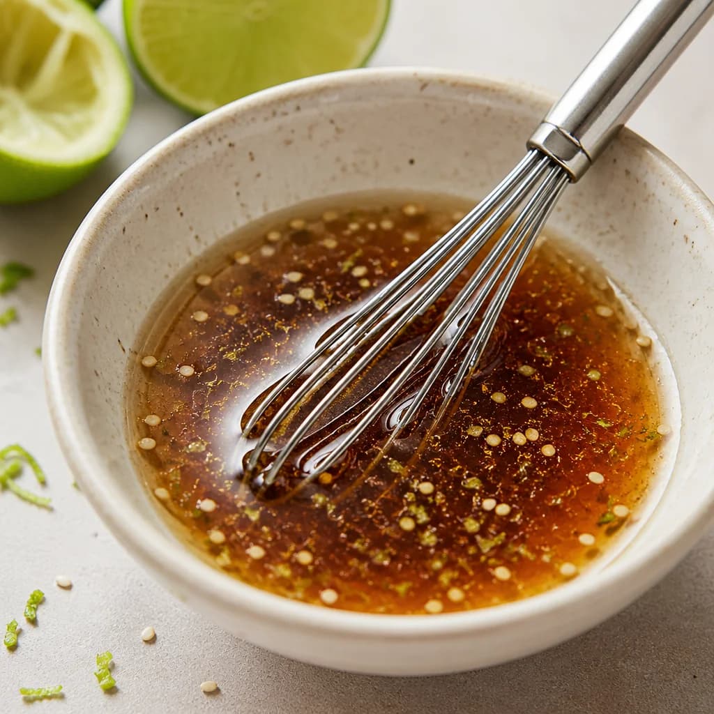 Étape 2 : Préparer la sauce — Bowl quinoa, saumon & épinards