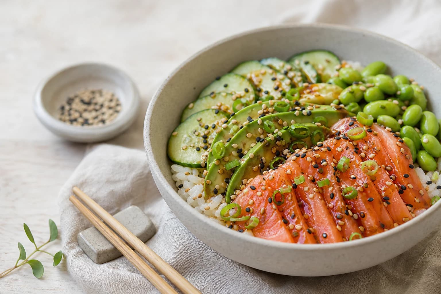 Bowl saumon fumé, avocat & concombre
