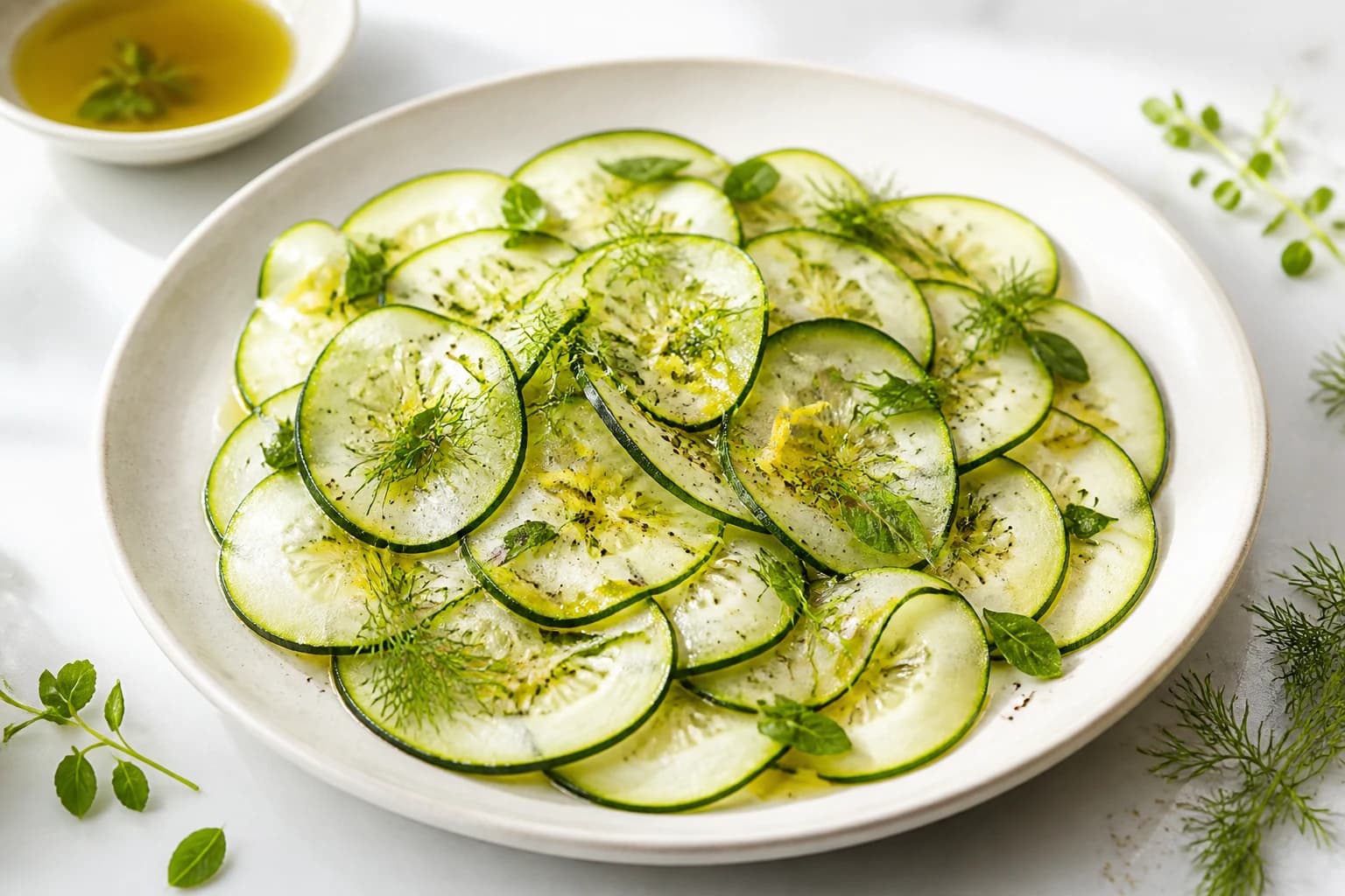 Etape 1 : Préparer et trancher les courgettes à la mandoline — Carpaccio de courgettes au parmesan