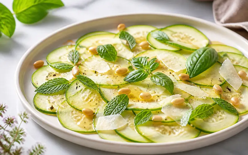 Carpaccio de courgettes au parmesan