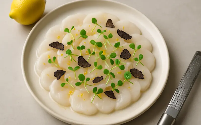 Carpaccio de Saint-Jacques à la truffe