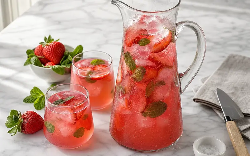 Citronnade rose fraise-hibiscus hydratante
