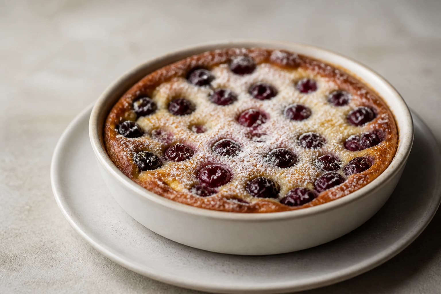 Clafoutis cerises sans sucre du Limousin
