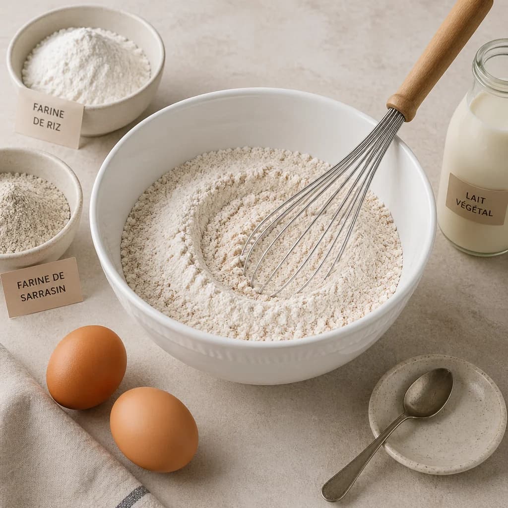 Étape 1 : Préparer la pâte — Crêpes au sarrasin sans gluten