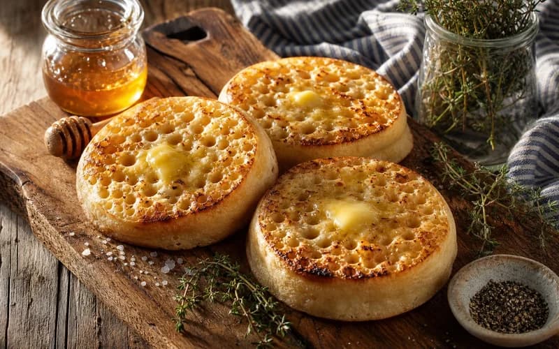 Crumpets maison : la recette anglaise alvéolée