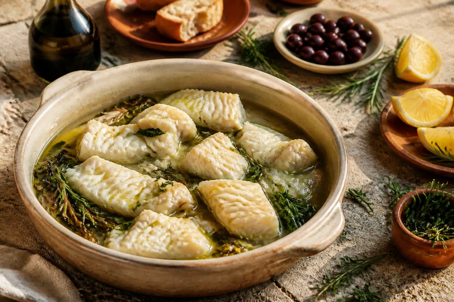 Etape 3 : Pocher le poisson blanc — Fricassée de poisson blanc au citron