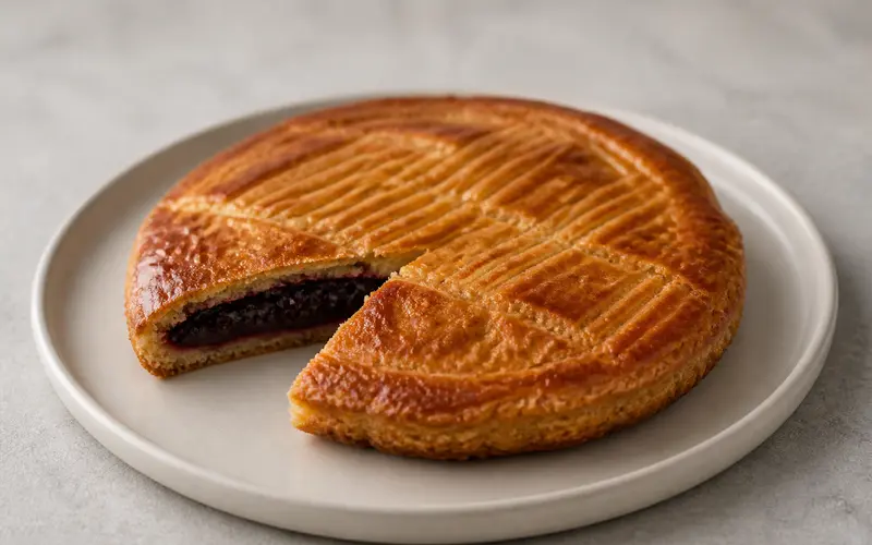 Gâteau basque à la cerise noire