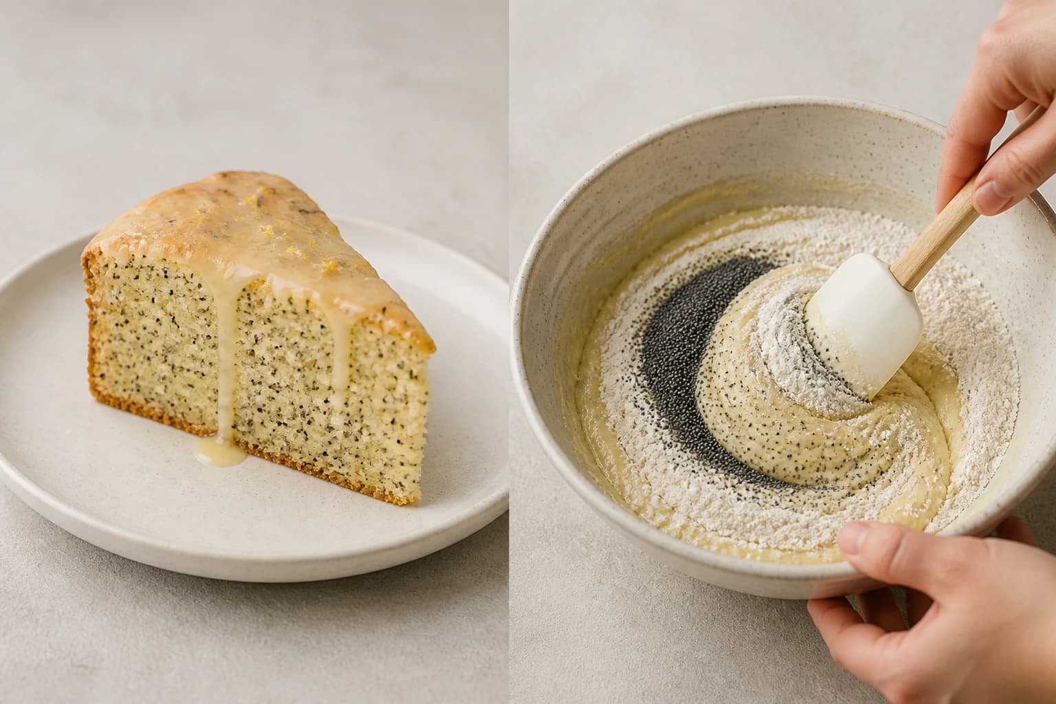 Etape 2 : Incorporer les ingrédients secs — Gâteau citron-pavot moelleux