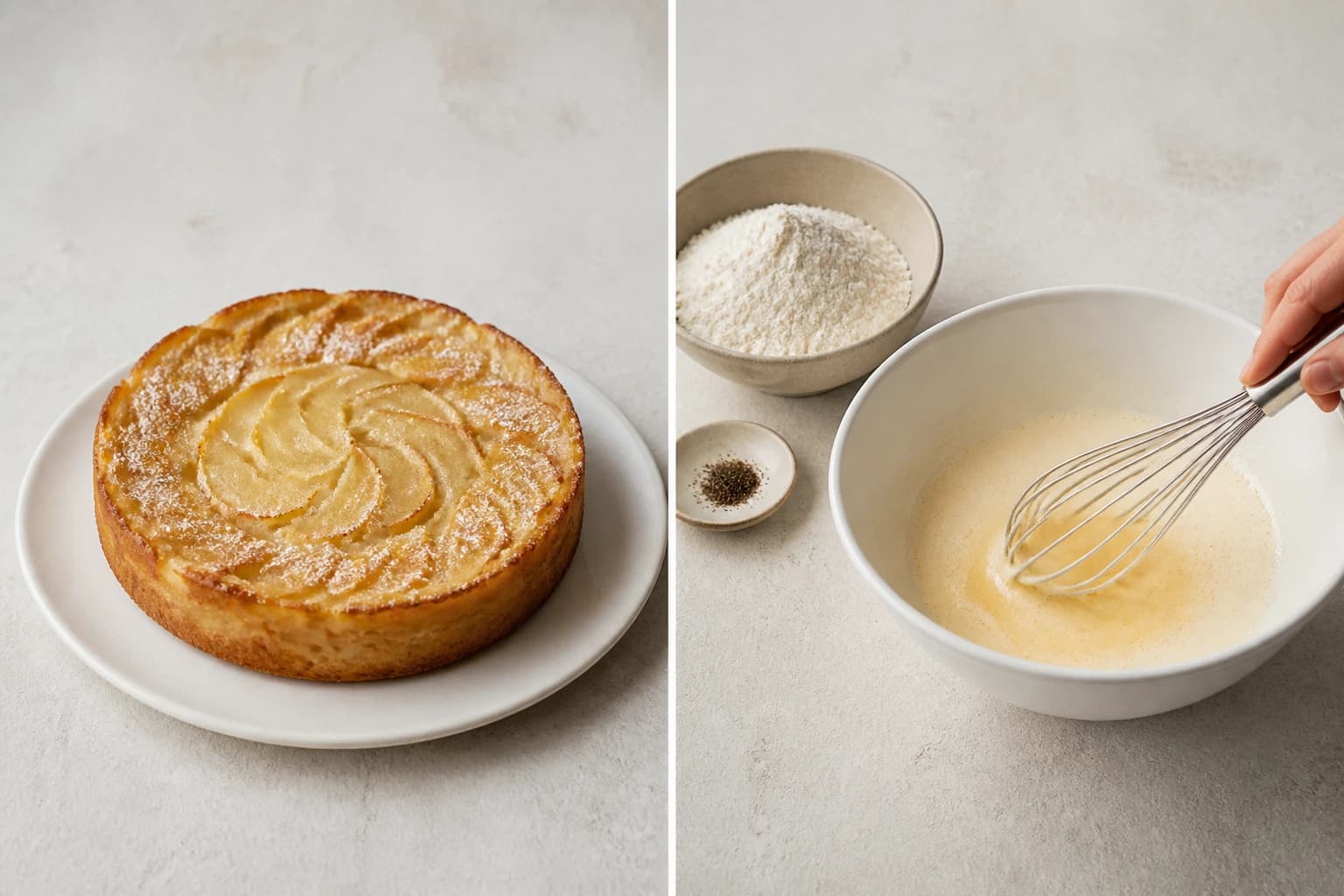 Etape 1 : Préparer la pâte fluide — Gâteau invisible aux pommes léger