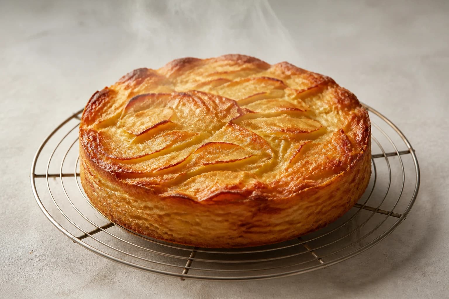 Etape 4 : Cuire et démouler — Gâteau invisible aux pommes léger