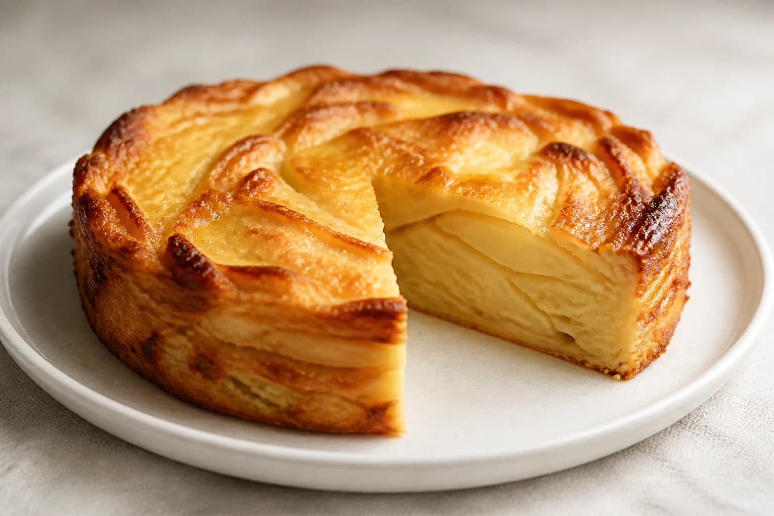 Gâteau invisible aux pommes léger