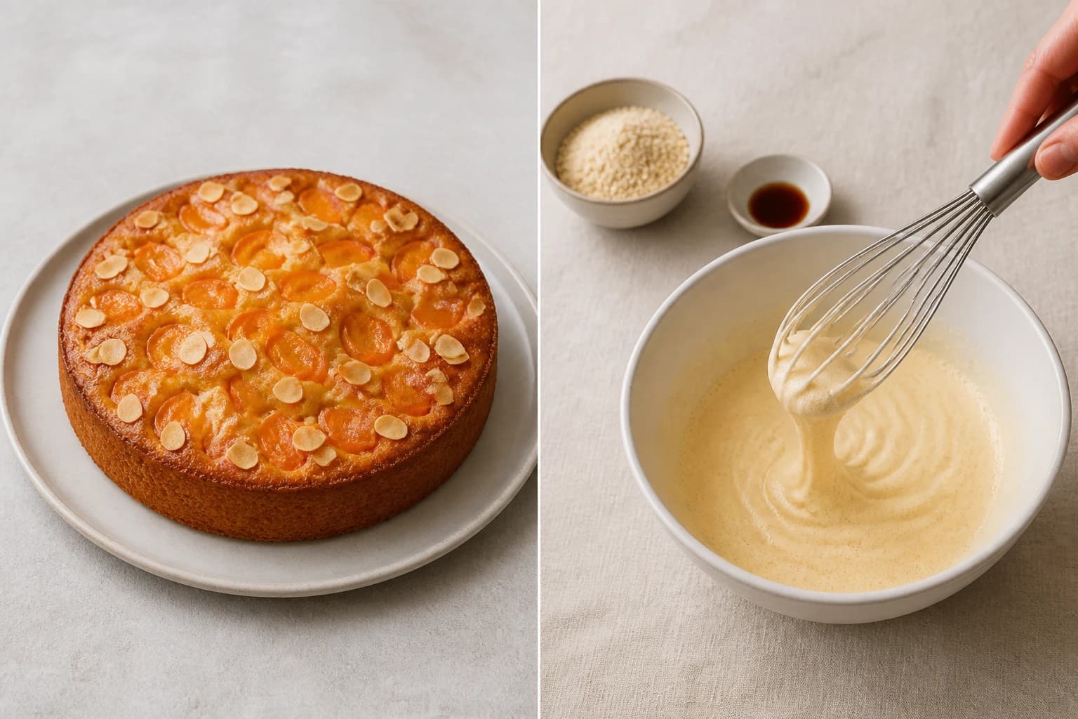 Etape 2 : Monter la pâte moelleuse — Gâteau moelleux abricots & amandes