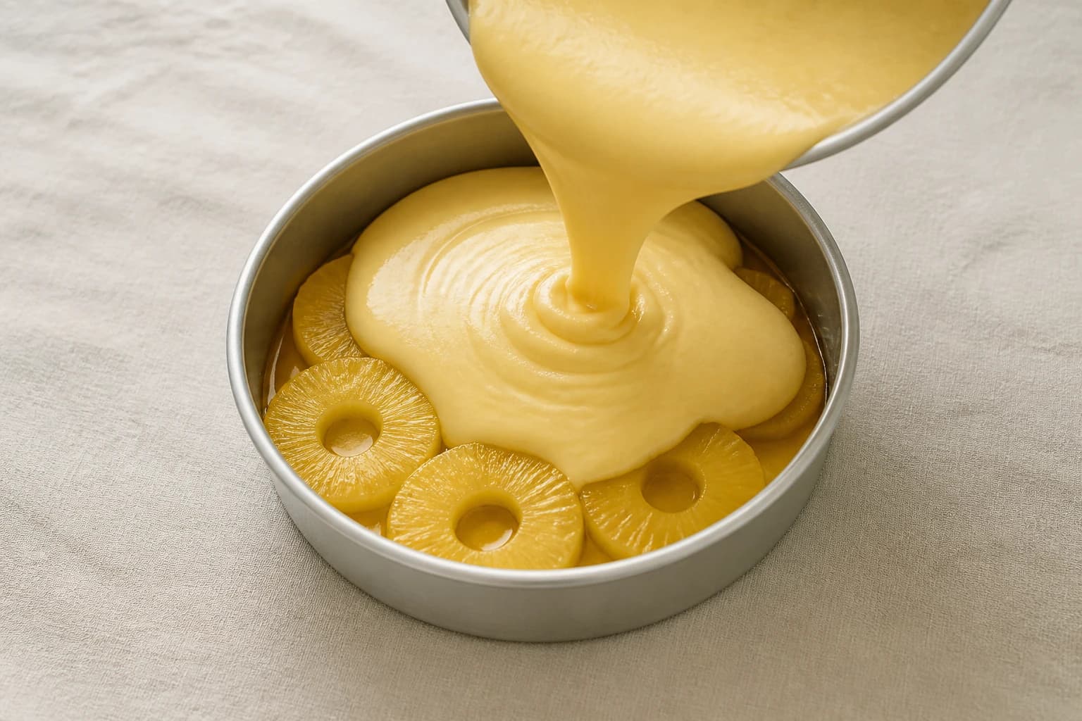 Etape 4 : Démouler avec précision — Gâteau renversé à l'ananas caramélisé