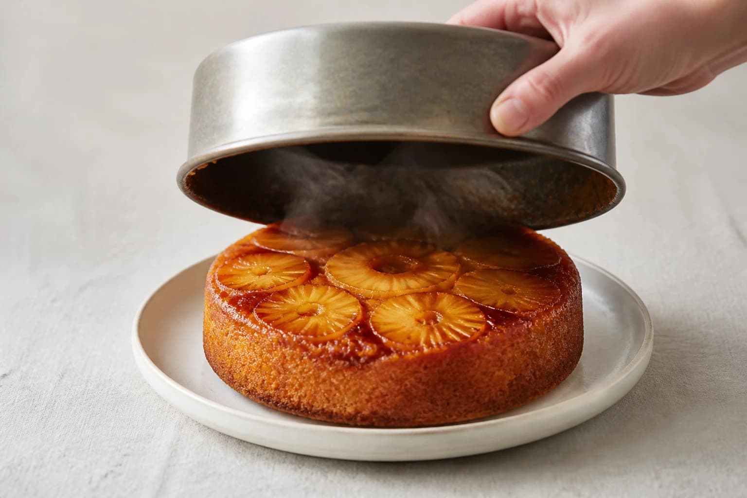 Etape 5 : Finitions et dégustation — Gâteau renversé à l'ananas caramélisé