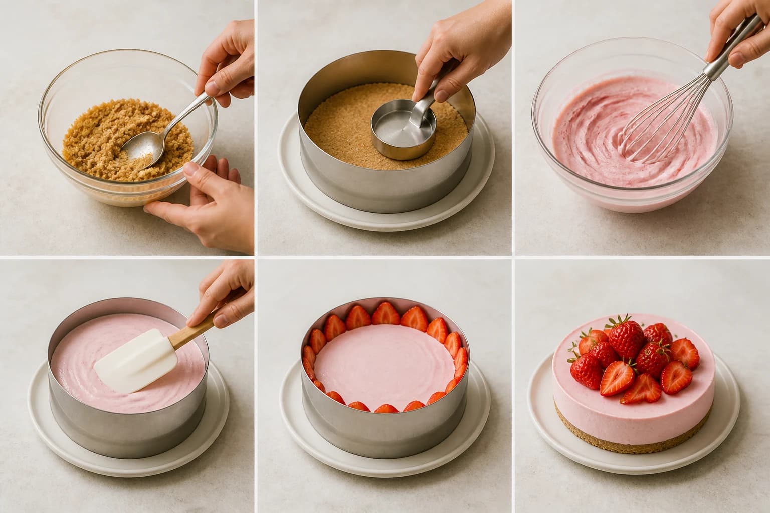 Etape 1 : Préparer les fraises et préchauffer le four — Gâteau au yaourt aux fraises