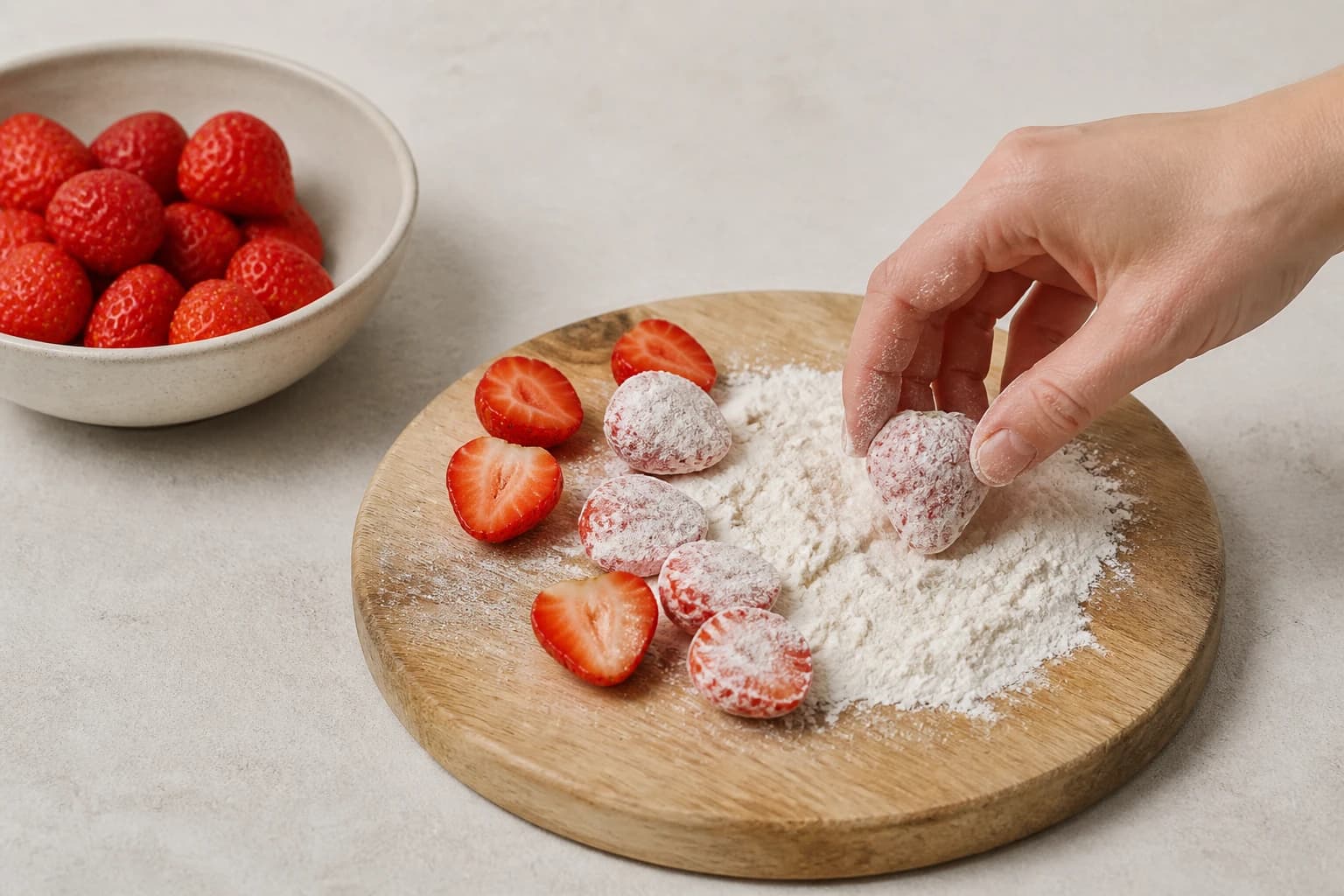 Etape 4 : Cuire et démouler — Gâteau au yaourt aux fraises