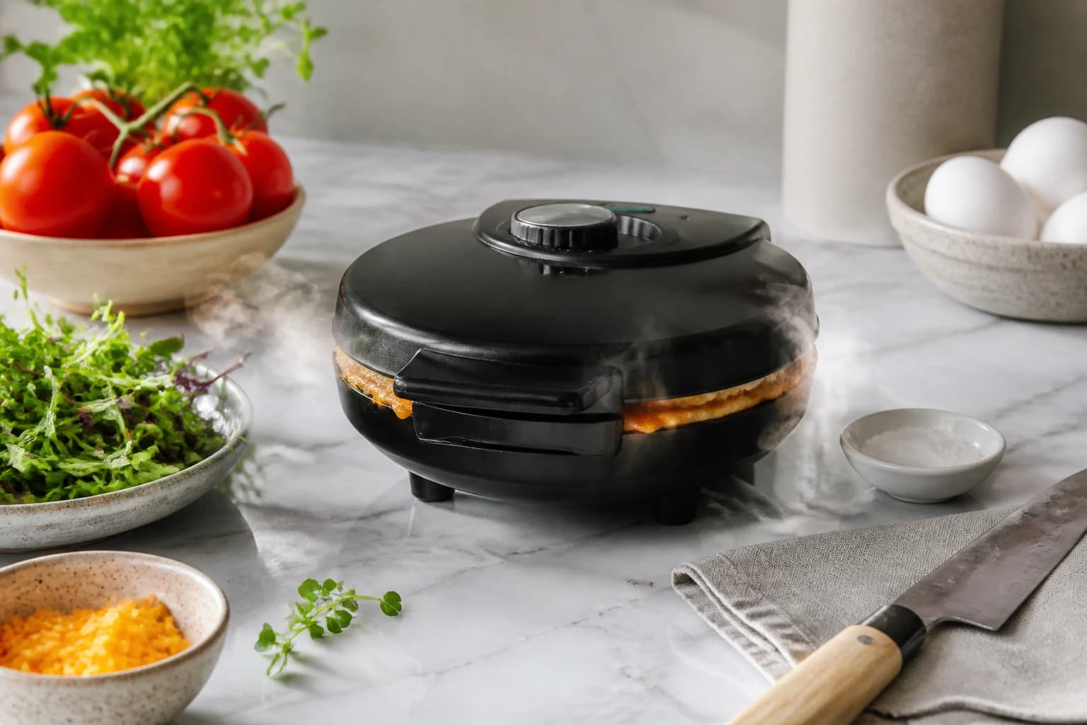 Etape 4 : Cuire dans le gaufrier très chaud — Gaufres butternut épices : la saveur d'automne croustillante en 35 min