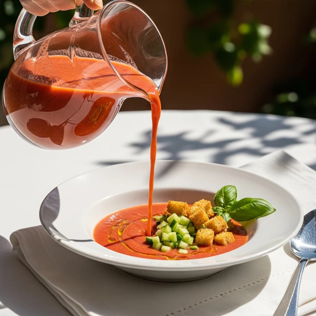 Etape 4 : Reposer au réfrigérateur — Gazpacho maison andalou ultra-frais