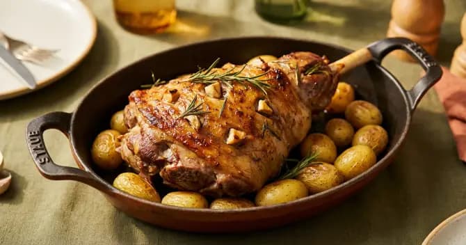 Gigot d'agneau de Pâques rôti