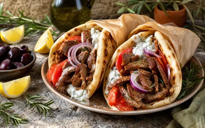 Gyros de porc maison à la grecque