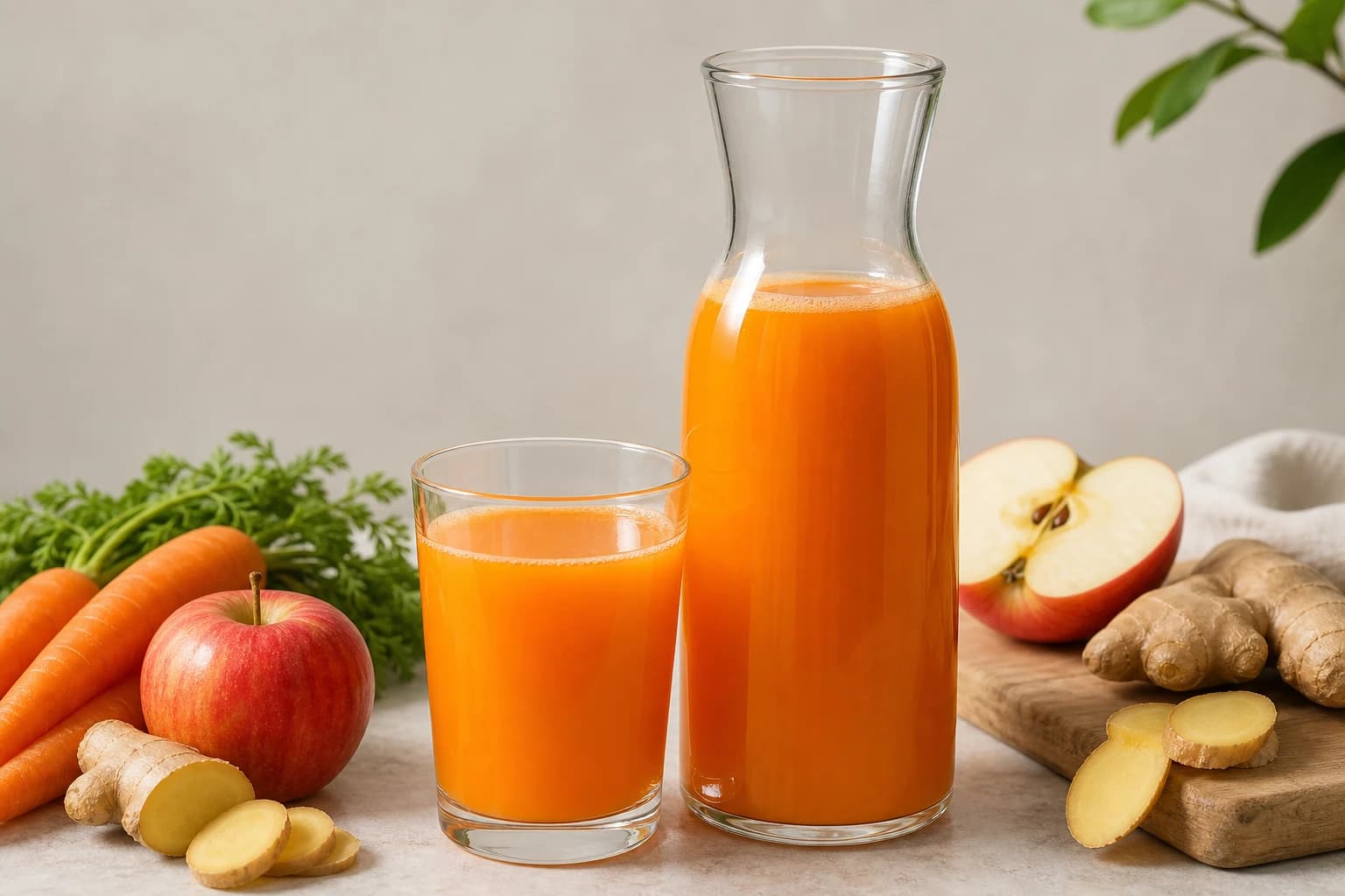 Jus carotte pomme gingembre : le bon équilibre
