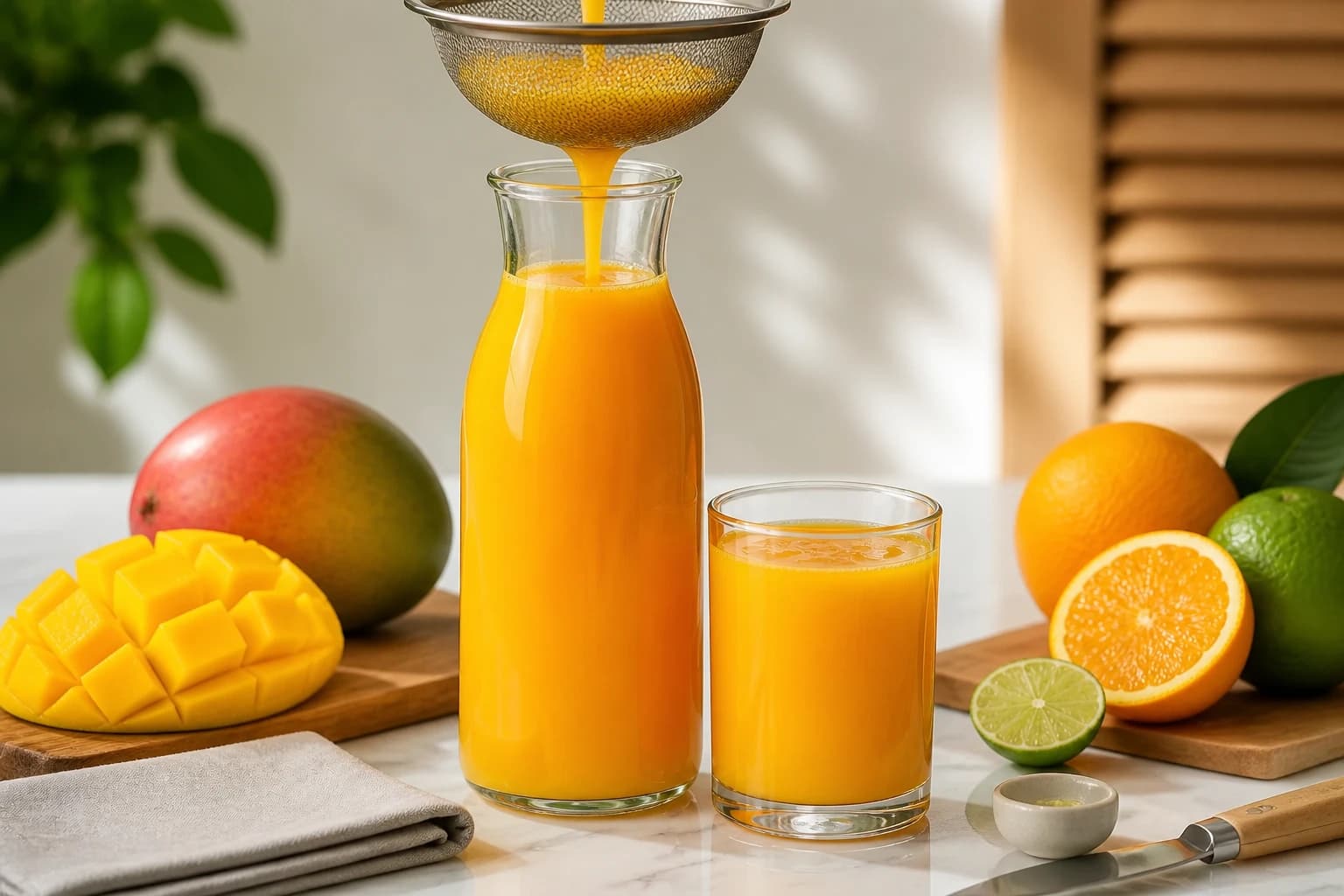 Etape 3 : Régler les trois textures — Jus mangue orange citron vert : 3 textures