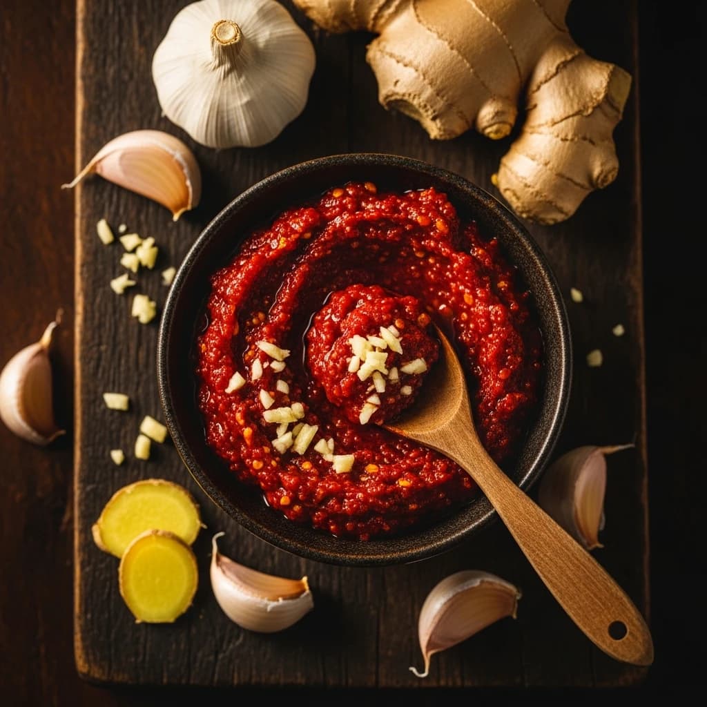 Etape 2 : Préparer la pâte d'assaisonnement gochugaru — Kimchi maison facile & fermenté