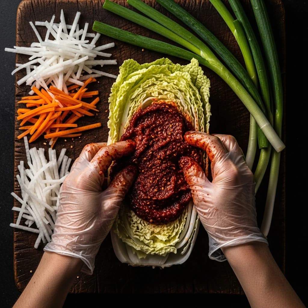 Etape 3 : Masser et assembler le kimchi — Kimchi maison facile & fermenté
