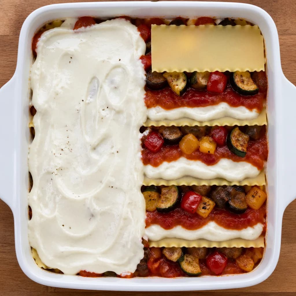 Étape 3 : Monter les lasagnes — Lasagnes végétariennes gourmandes