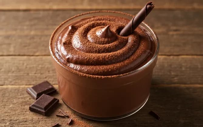 Mousse au chocolat noir 70 % aérienne