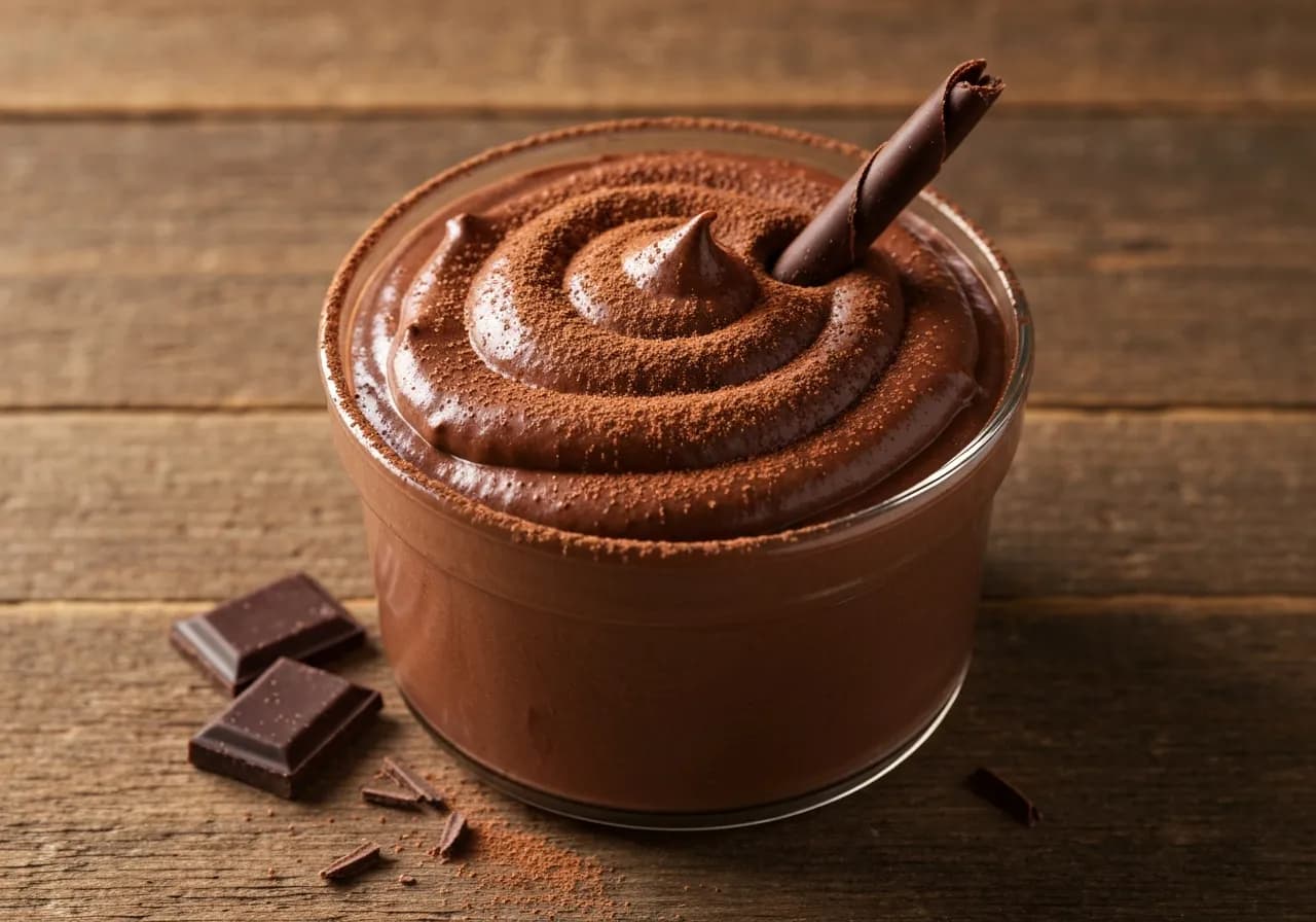 Mousse au chocolat noir 70 % aérienne