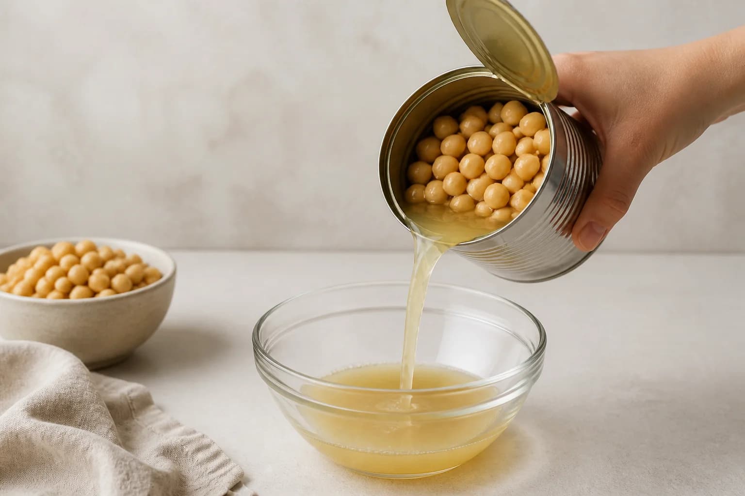 Etape 1 : Préparer l'aquafaba froide — Mousse au chocolat vegan à l'aquafaba