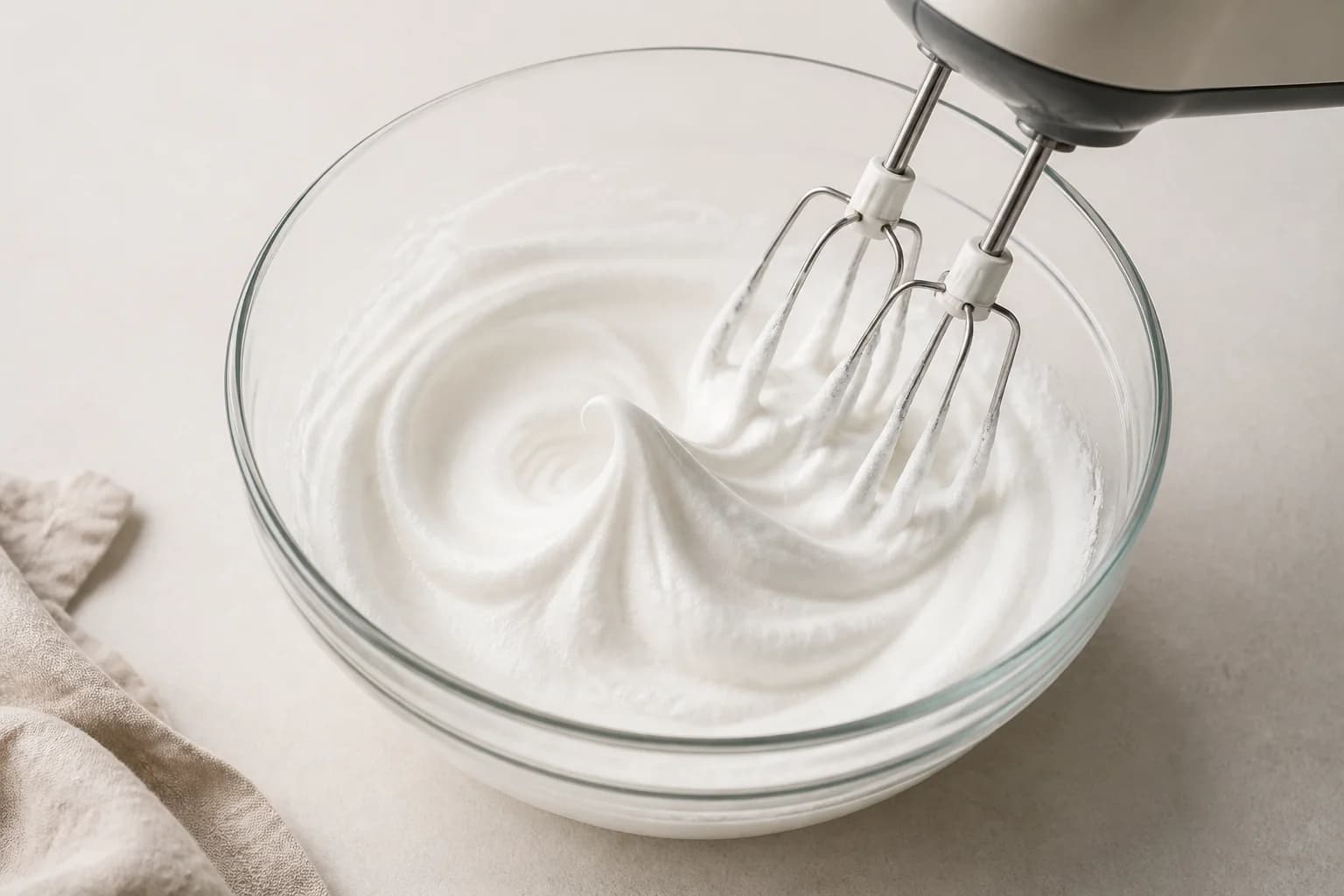 Etape 3 : Monter l'aquafaba en neige ferme — Mousse au chocolat vegan à l'aquafaba
