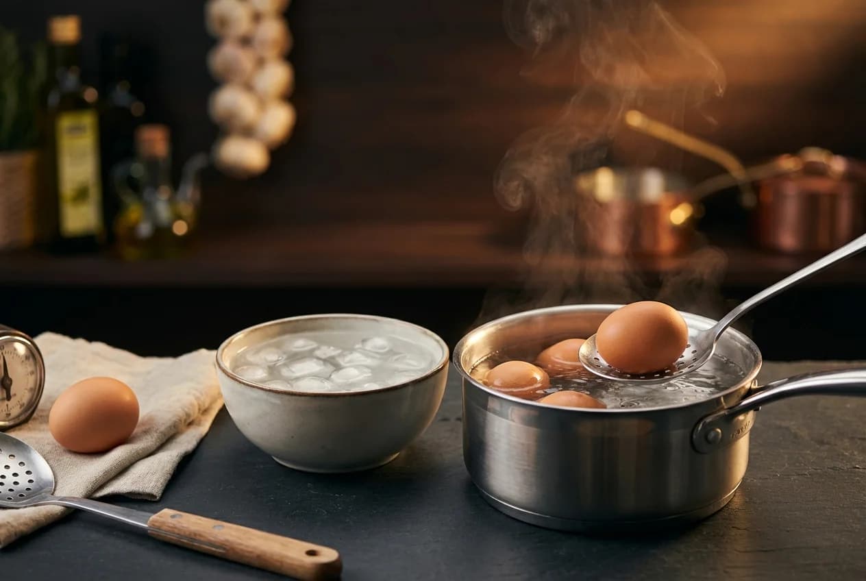 Étape 1 : Cuire les oeufs durs — Œufs aux anchois méditerranéens