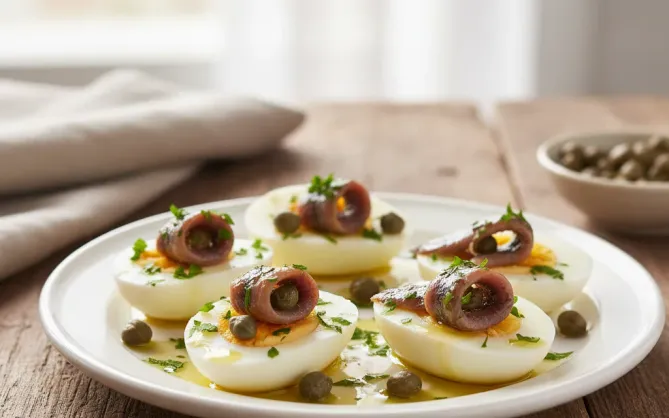 Œufs aux anchois méditerranéens